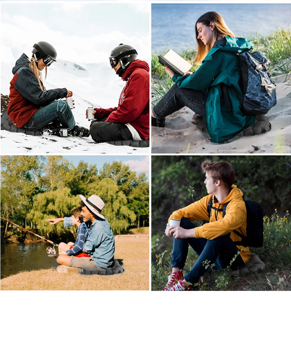 WESTTUNE Inflatable Mattress for Sitting Outdoor Ultralight Seat Cushion Camping Sitting Pad Air Mat for Hiking Backpacking