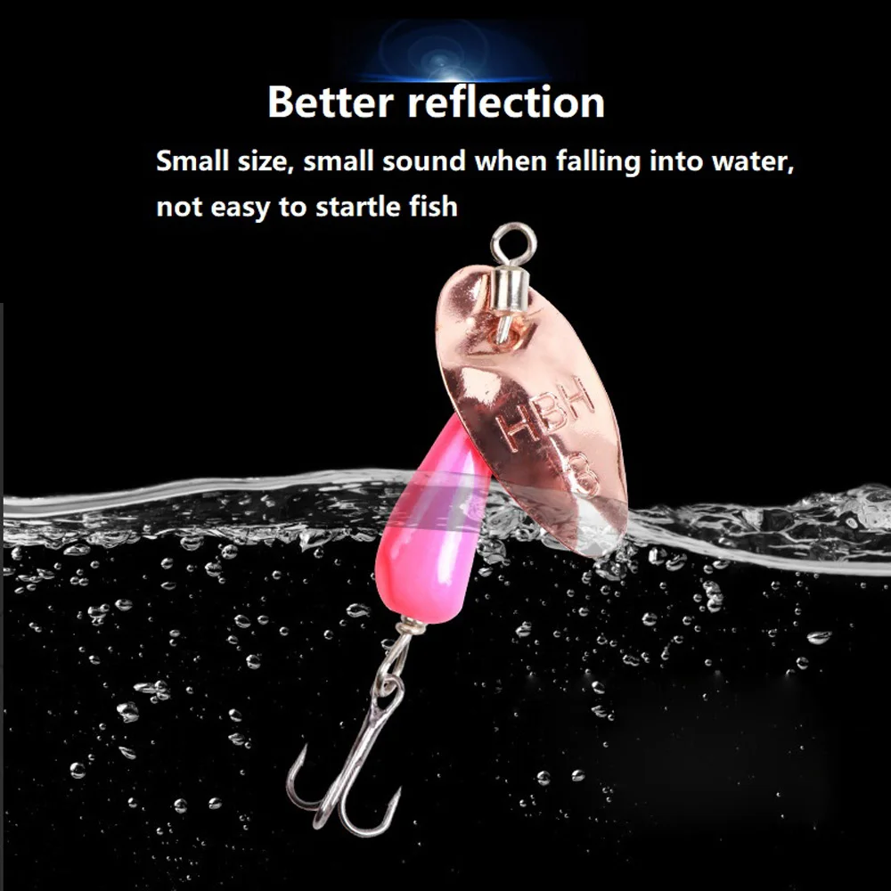 MAGBLUE 1pcs Rotating Spinner Fishing Lure Spoon Sequins metal baits Wobblers Bass Pesca Hand shaker Makou Bass Fishing Tackle