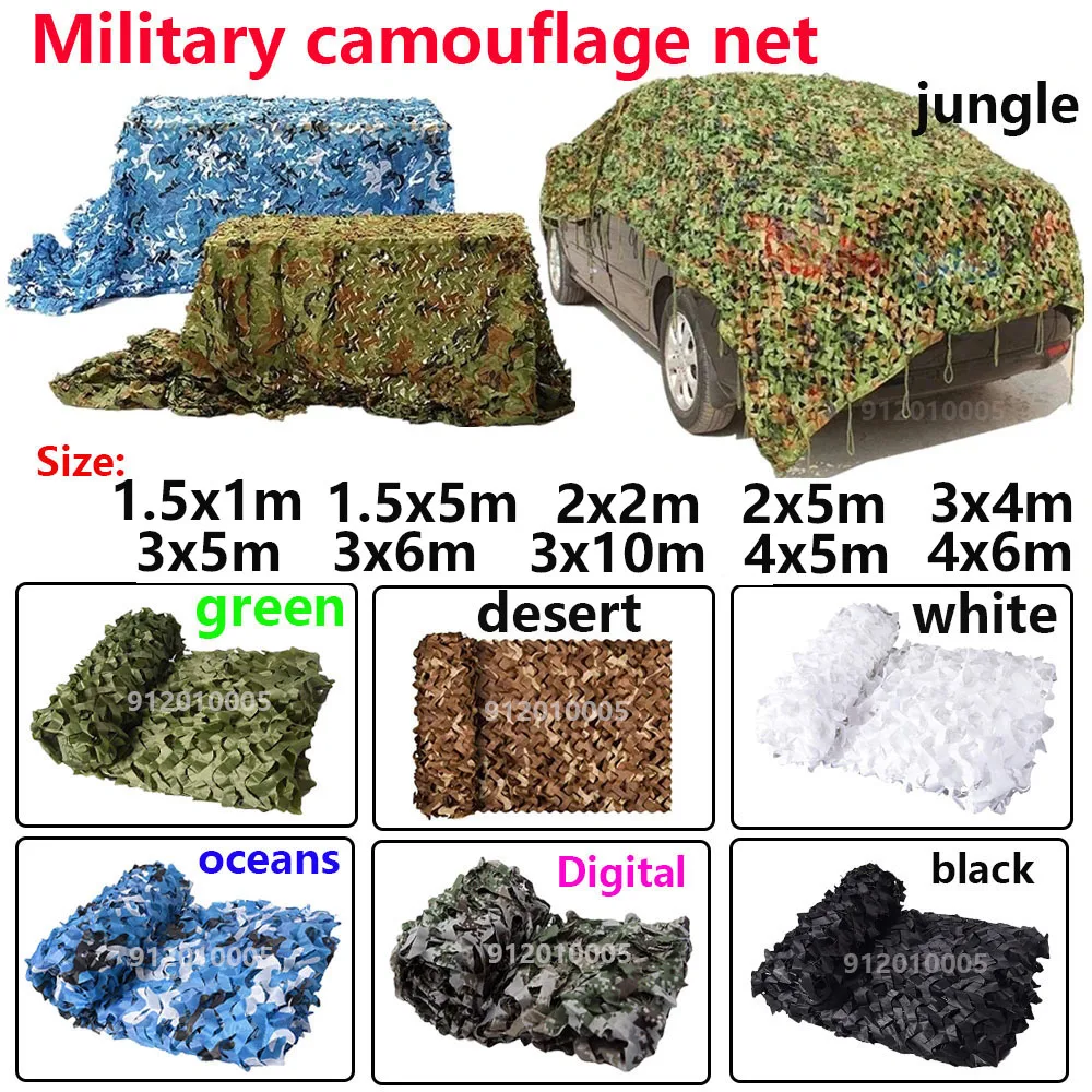 Woodland sunscreen camouflage net suitable for camping military hunting CS shooting rack party supplies decoration