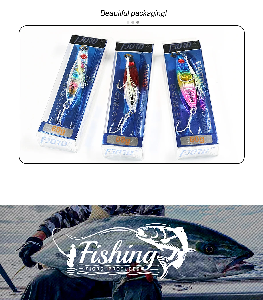 FJORD Rattle Metal Jig Fishing Lure 40g 60g 80g Night Light Jigging Shore Casting Swimbait New 2023 Sea Saltwater Fishing Tackle