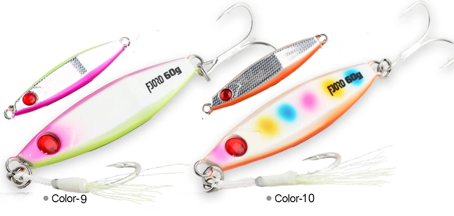FJORD Rattle Metal Jig Fishing Lure 40g 60g 80g Night Light Jigging Shore Casting Swimbait New 2023 Sea Saltwater Fishing Tackle