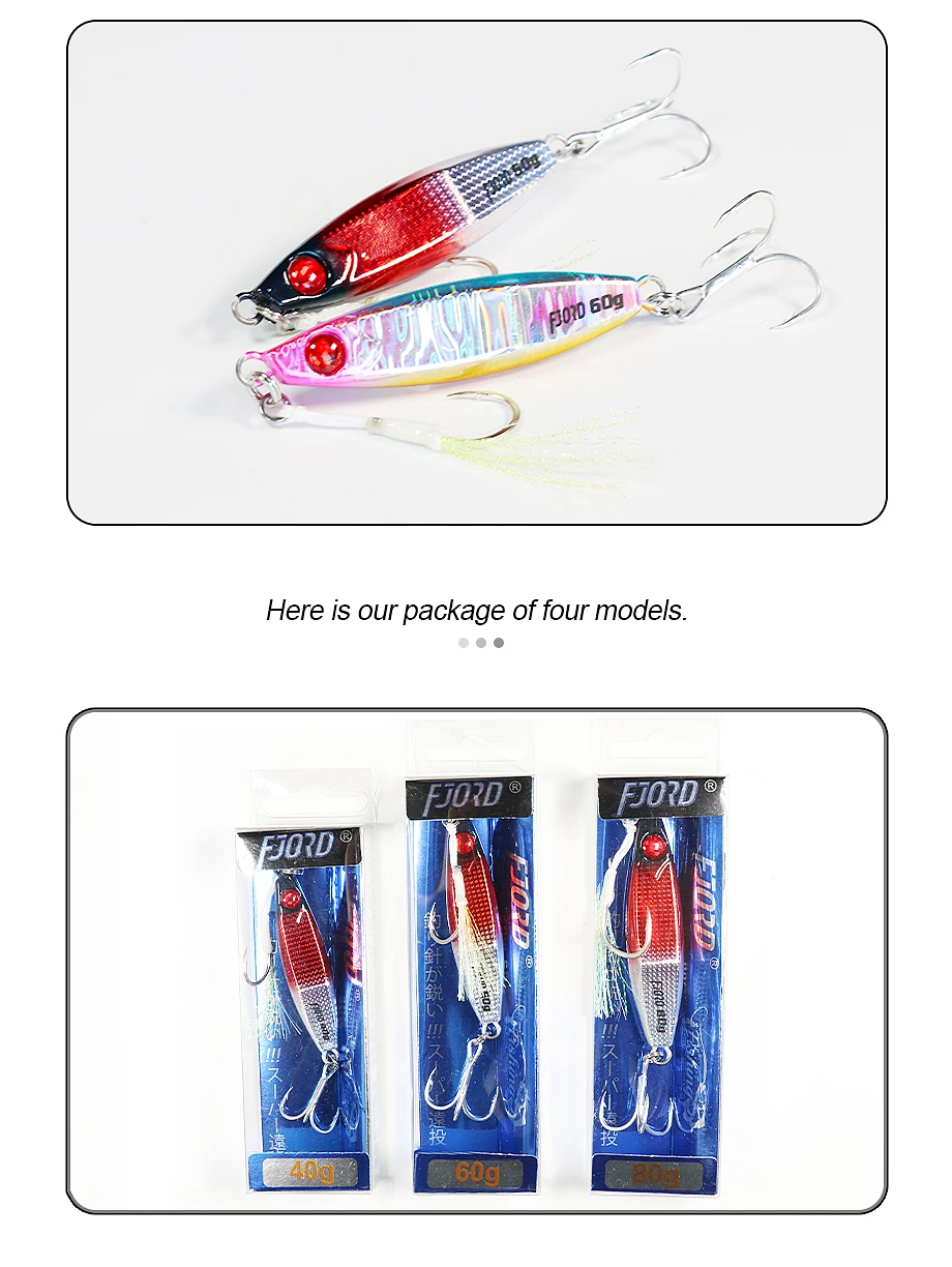 FJORD Rattle Metal Jig Fishing Lure 40g 60g 80g Night Light Jigging Shore Casting Swimbait New 2023 Sea Saltwater Fishing Tackle