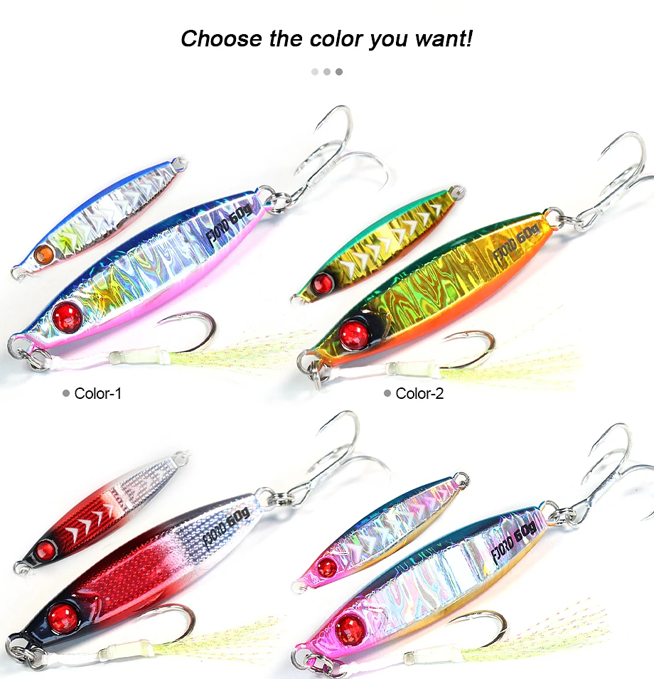 FJORD Rattle Metal Jig Fishing Lure 40g 60g 80g Night Light Jigging Shore Casting Swimbait New 2023 Sea Saltwater Fishing Tackle