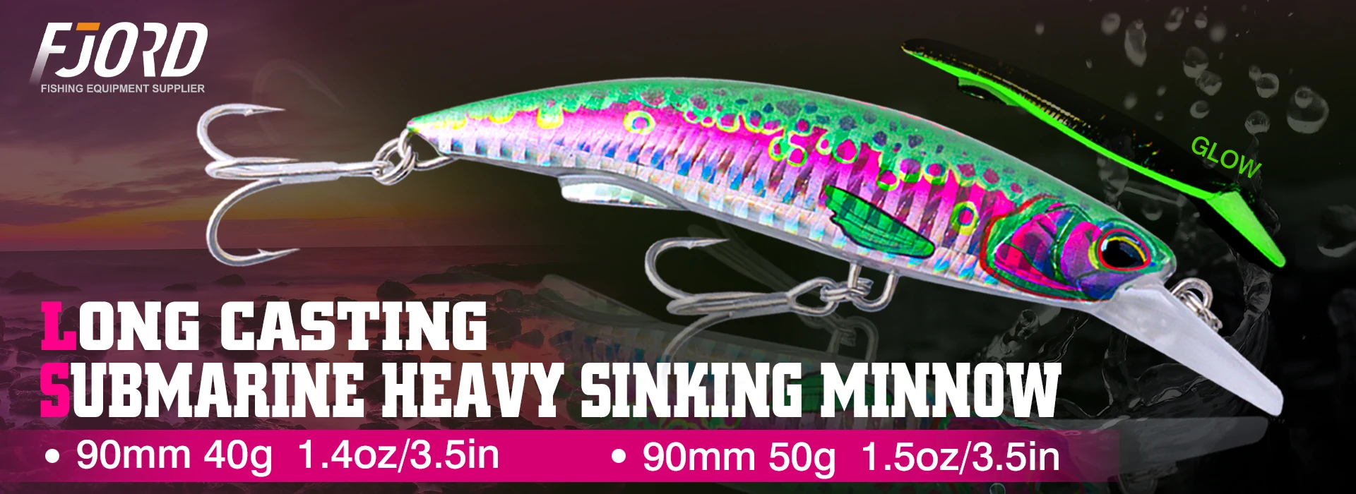 FJORD Rattle Metal Jig Fishing Lure 40g 60g 80g Night Light Jigging Shore Casting Swimbait New 2023 Sea Saltwater Fishing Tackle