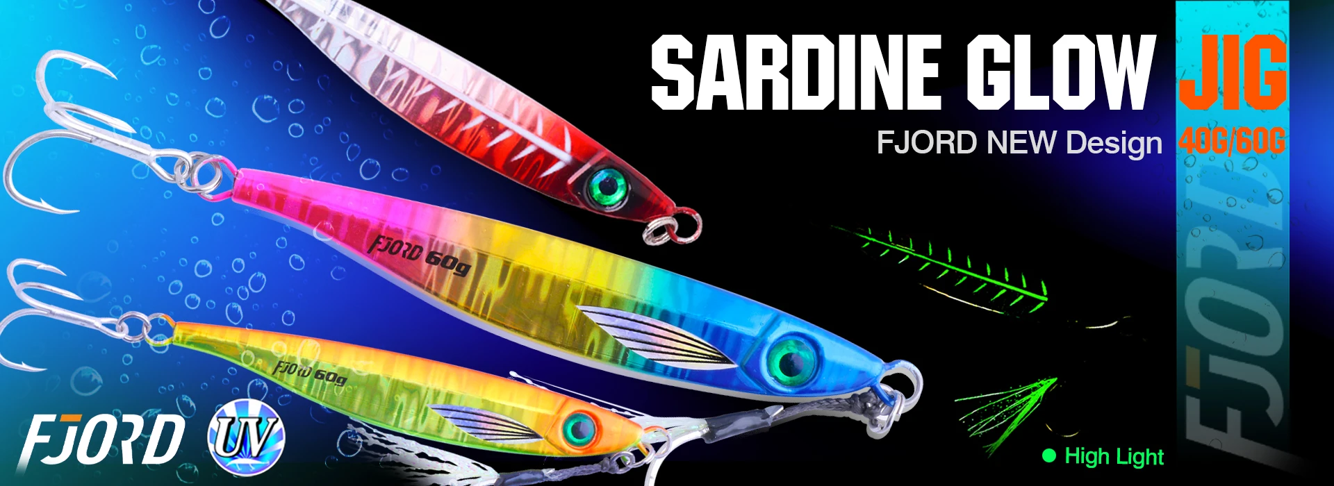 FJORD Rattle Metal Jig Fishing Lure 40g 60g 80g Night Light Jigging Shore Casting Swimbait New 2023 Sea Saltwater Fishing Tackle