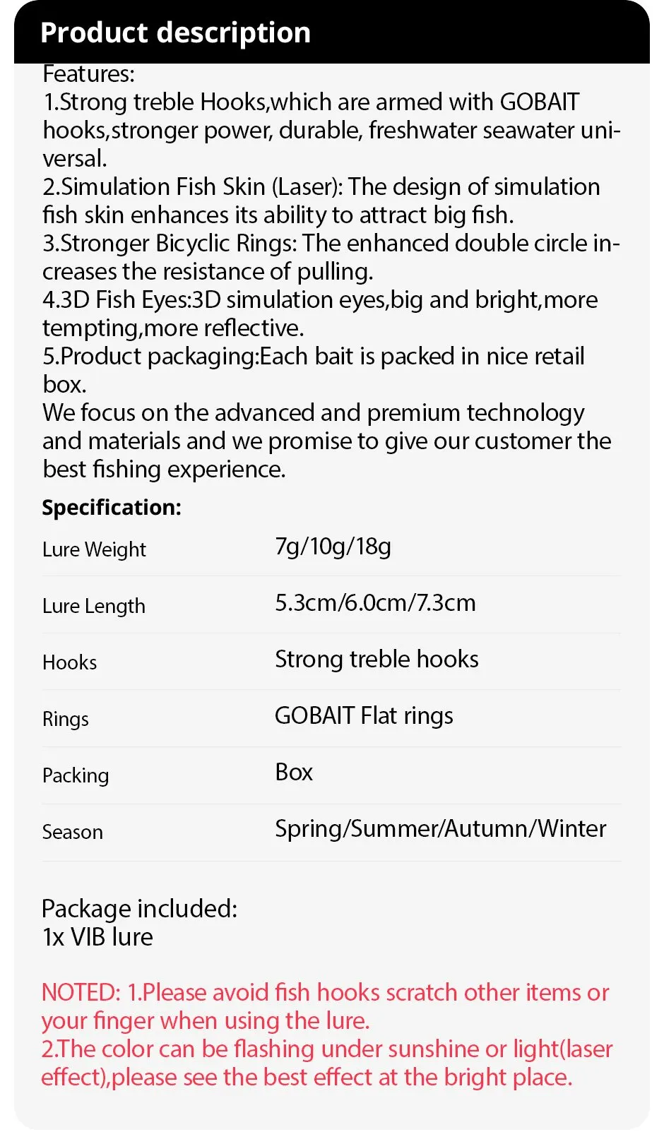 VIB Fishing Lure 7g 10g 18g Metal Jig Sinking Blade Cast Treble Hook Spinner Spoon VIBRATION Spin Tackle Pesca Wobbler Hard Bait