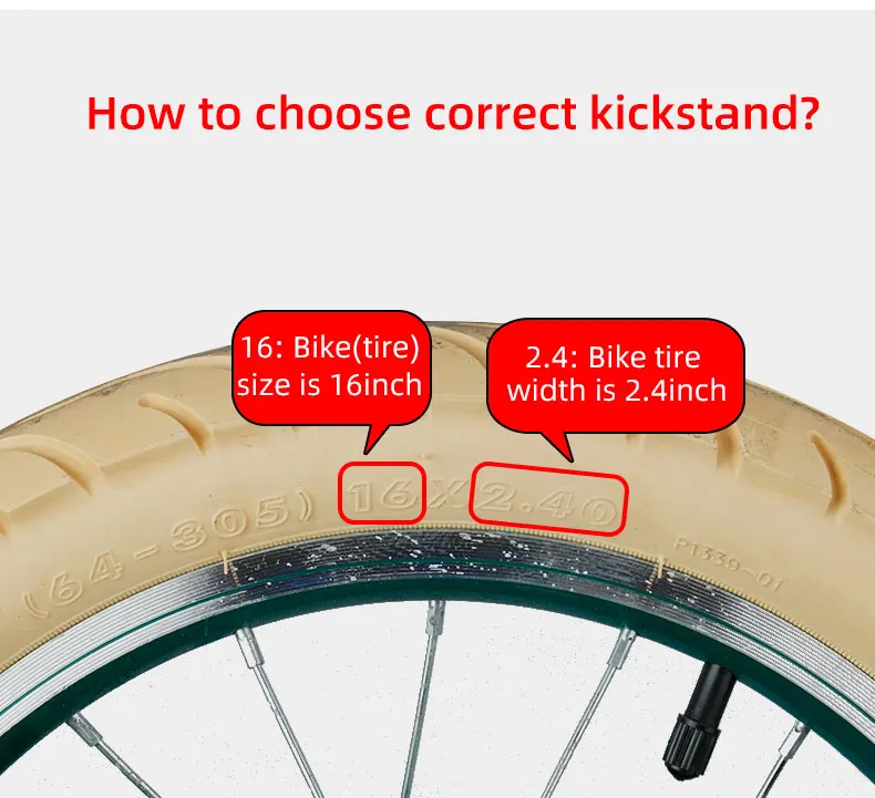 Kids Bike Kickstand Parking Stand Foot Brace Children Bicycle Side Support 12/14/16/18/20 Inch