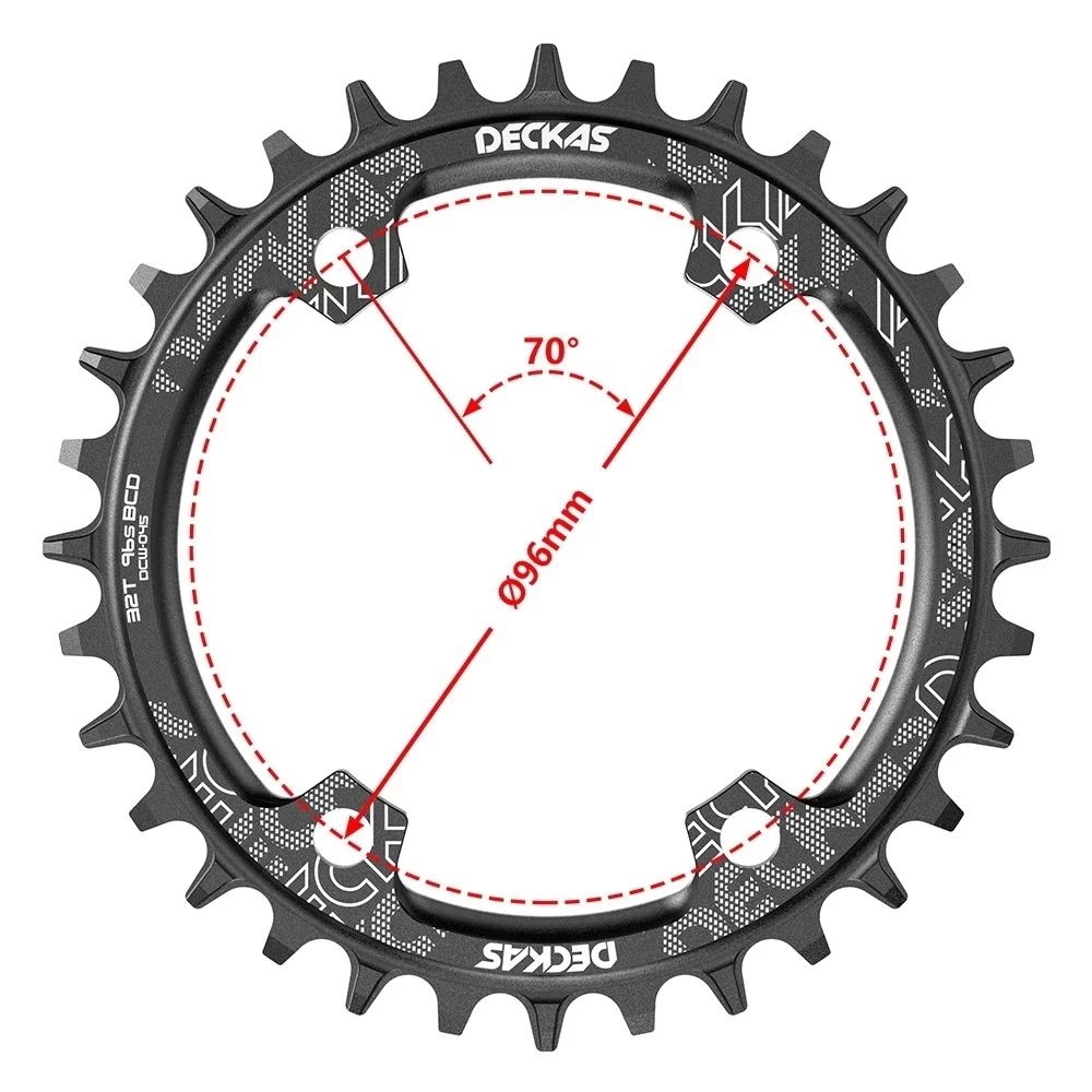 Deckas 96bcd Mountain bicycle Chainring BCD 96mm Asymmetry 32/34/36/38T Crown Plate Parts For M7000 M8000 M4100 M5100 bike crank