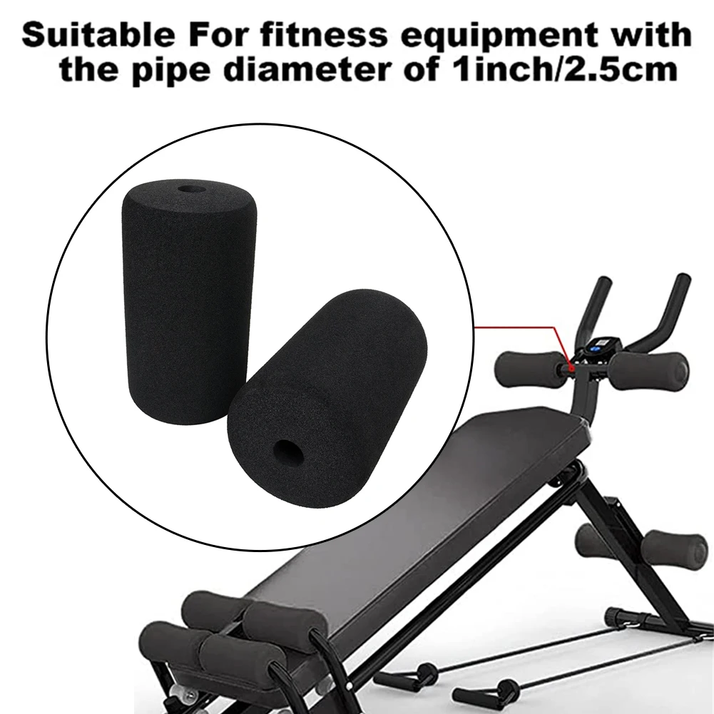 2 PCS Foot Foam Pads Black Foam Rollers Replacement For Leg Extension For Weight Bench Home Bench And Gym Workout Machines