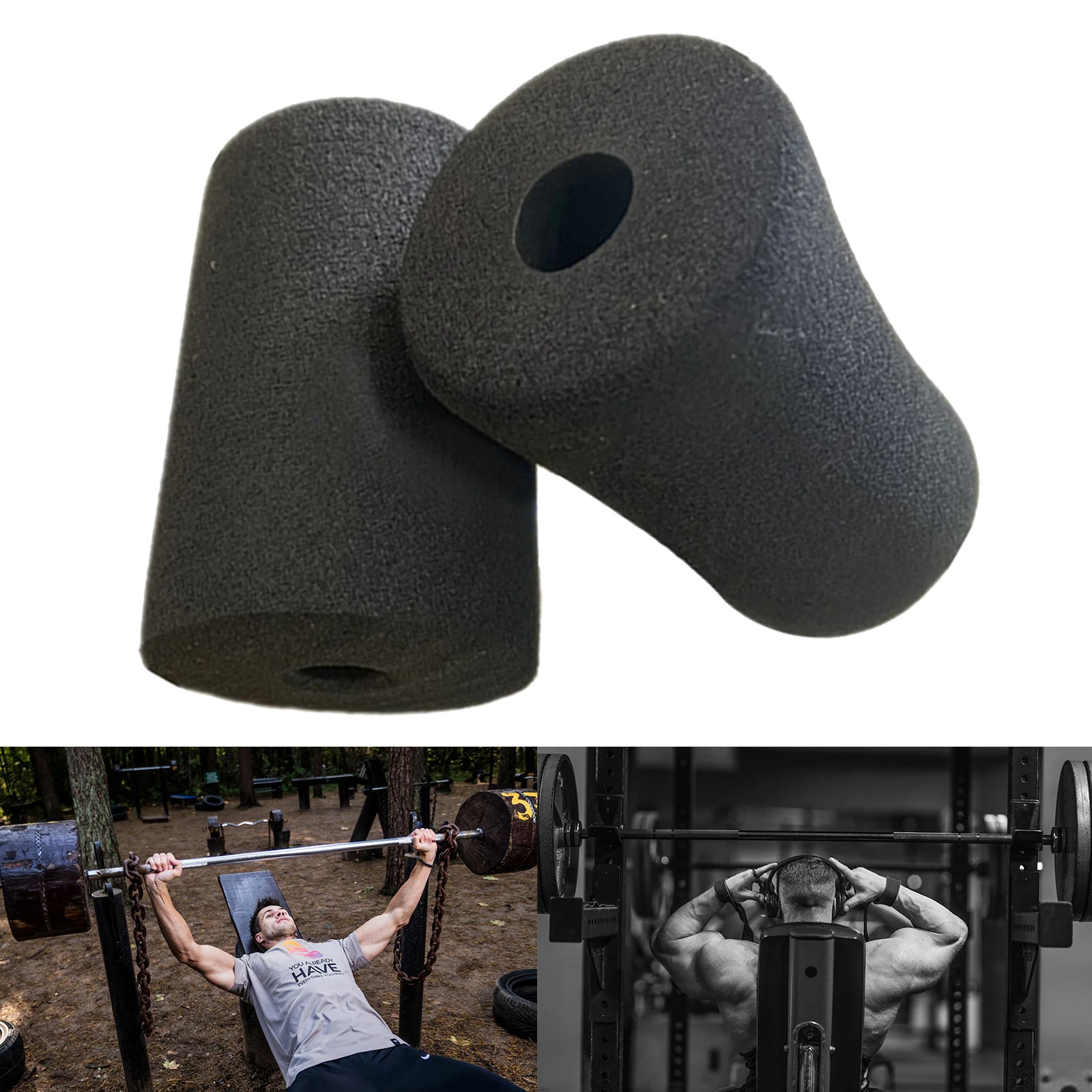 2 PCS Foot Foam Pads Black Foam Rollers Replacement For Leg Extension For Weight Bench Home Bench And Gym Workout Machines