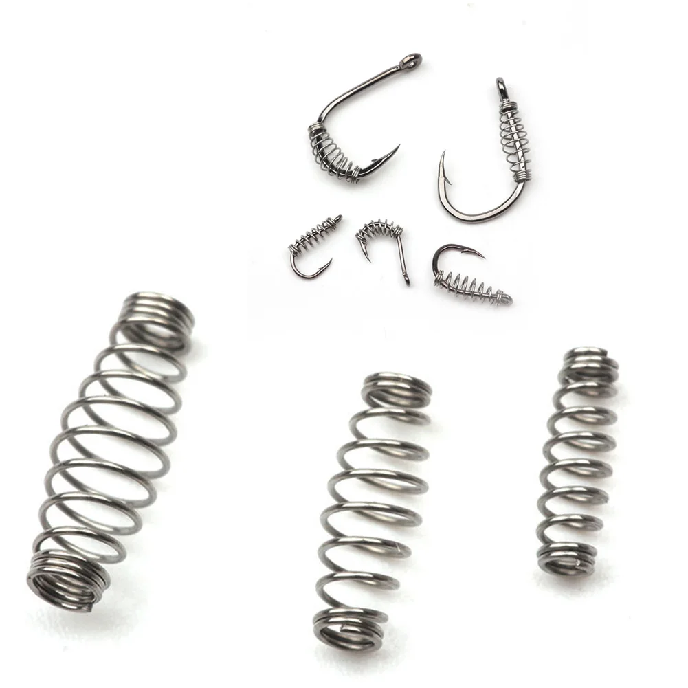 100Pcs Fish Hook Spring Bait Feeder Lure Trap Accessories Fishbait Feeder Tackle Carp Explosion Hooks Jig Fly Fishing Hook