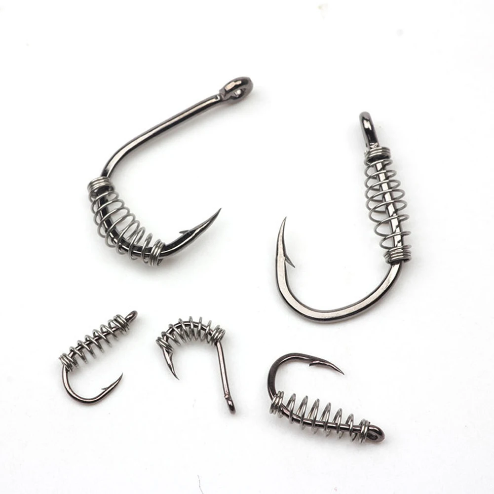 100Pcs Fish Hook Spring Bait Feeder Lure Trap Accessories Fishbait Feeder Tackle Carp Explosion Hooks Jig Fly Fishing Hook