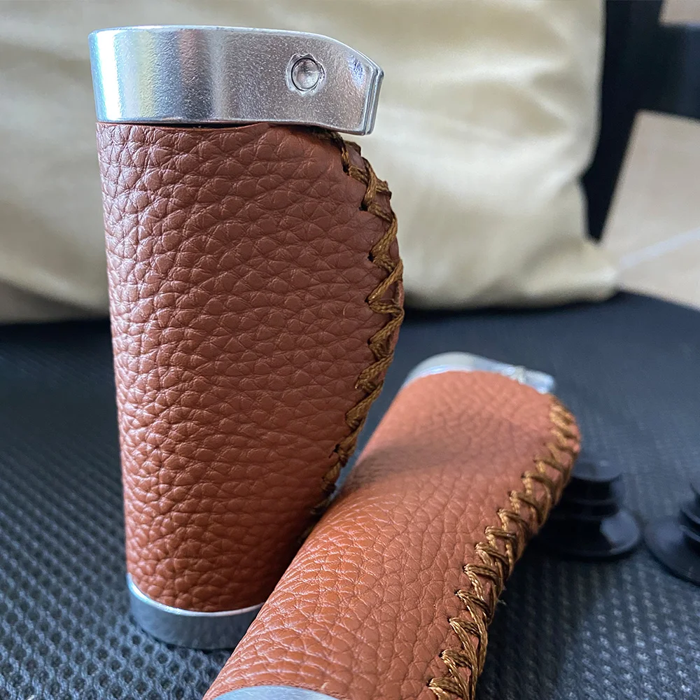 Road Bike Handlebar Cover Super Light Dead Bike Grip Lychee Grain Leather Anti-slip Shockproof Road Bike Grip Accessories