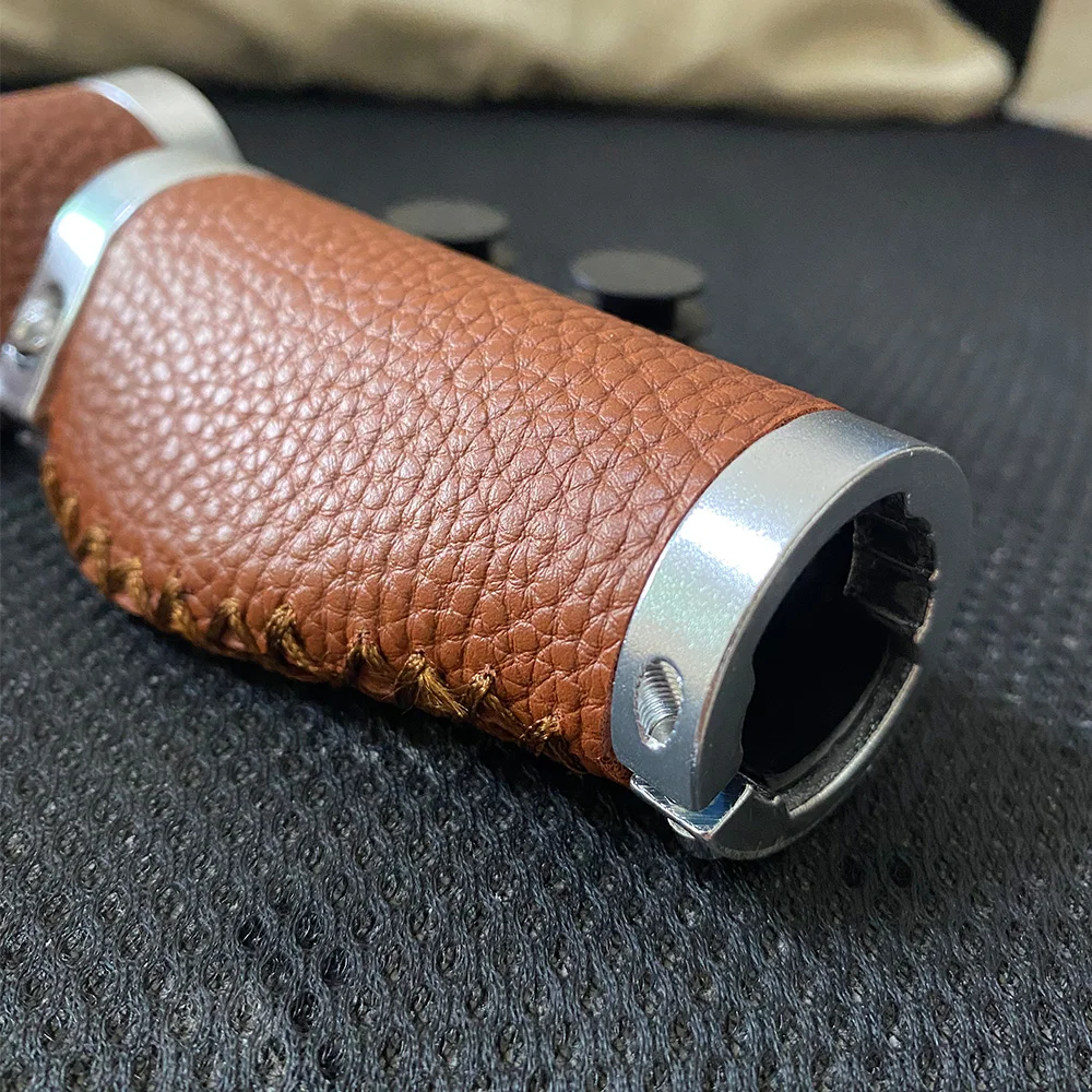 Road Bike Handlebar Cover Super Light Dead Bike Grip Lychee Grain Leather Anti-slip Shockproof Road Bike Grip Accessories