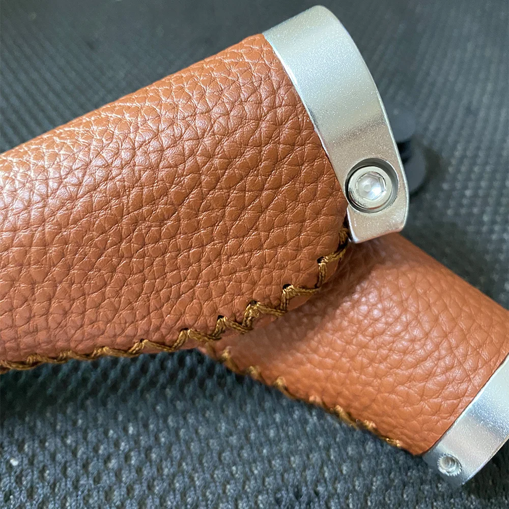 Road Bike Handlebar Cover Super Light Dead Bike Grip Lychee Grain Leather Anti-slip Shockproof Road Bike Grip Accessories
