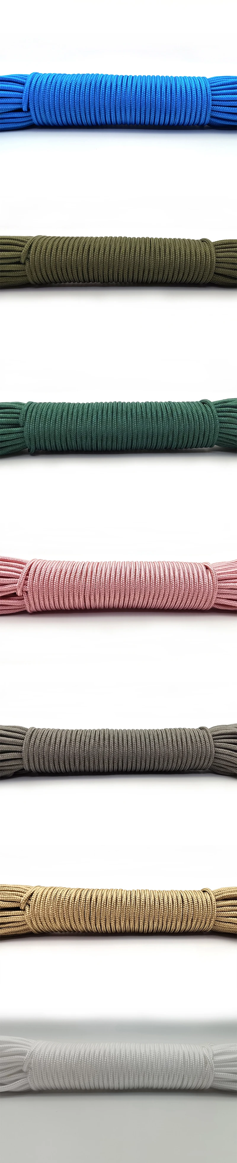 3mm Paracord Lanyard Rope Parachute Cord Hiking Camping Clothesline Tactical Bracelet Accessory Bracelet One Core 100ft 328ft