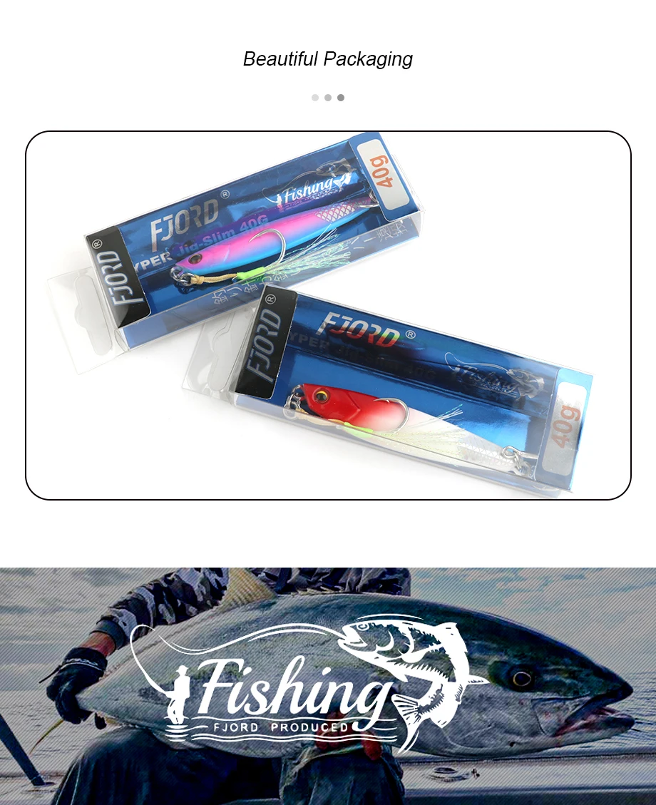 FJORD Flat Slow Glow Metal Jig Lead Fishing Lure Saltwter 20g 30g 40g 60g Shore Casting Artificial Bait Hooks Fishing Tackle