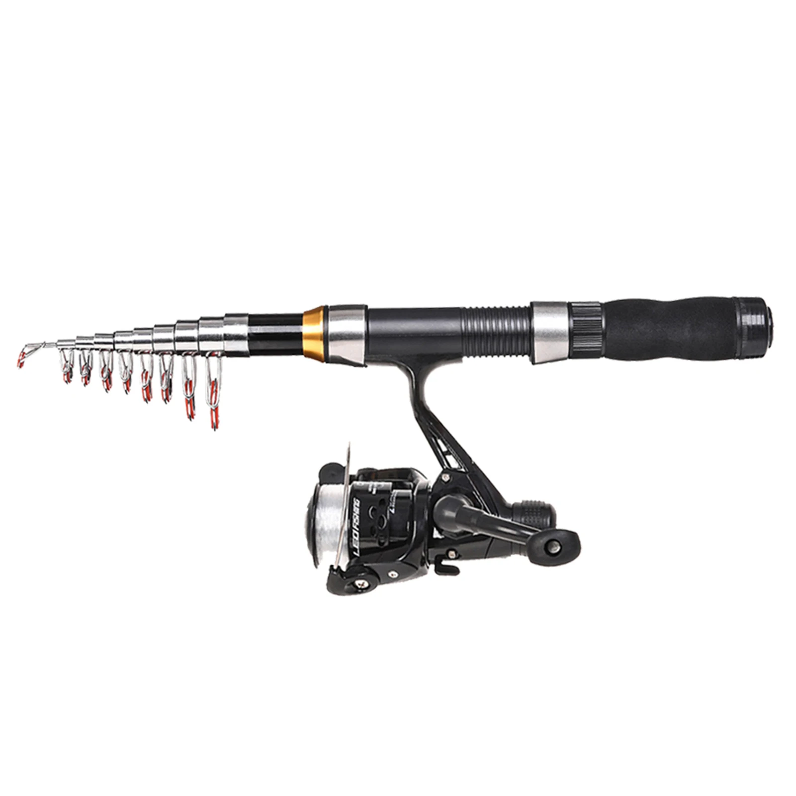 Lixada 2.1m 2.3 m Telescopic Fishing Rod Reel Combo Full Kit Carbon Fiber Rod Pole Spinning Reel Fishing Bag Case Pesca Gear Set