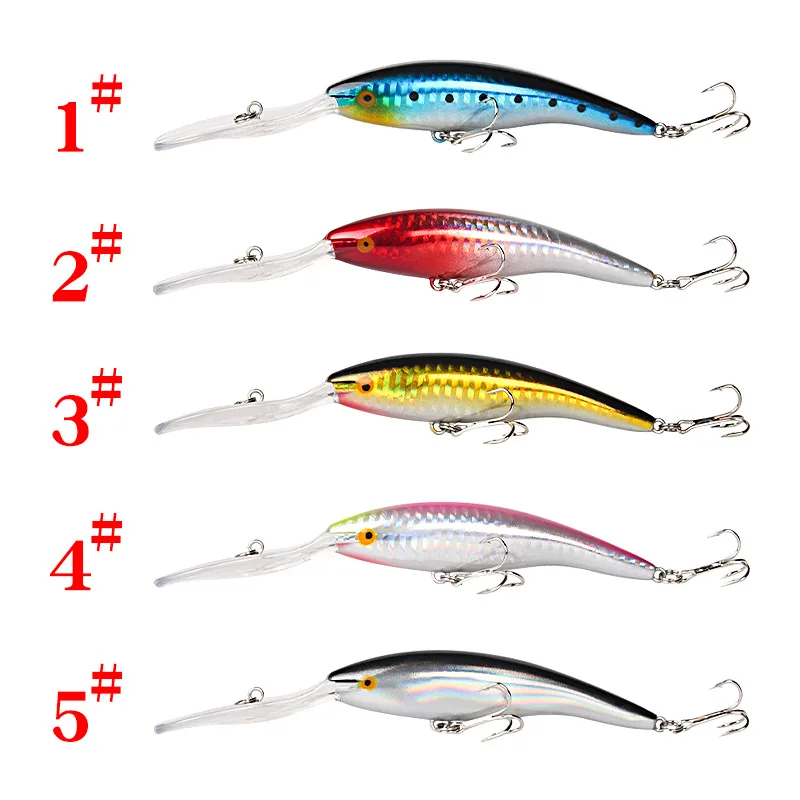 Big Minnow 17cm 23g Wobblers Fishing Lures Deep Diving Artificial Hard Bait Trolling Boat Sea Fish Bass Pike Lure Accessories
