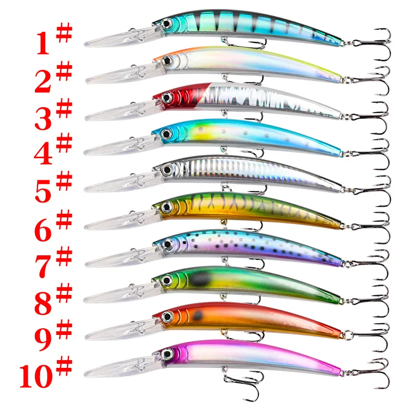 Big Minnow 17cm 23g Wobblers Fishing Lures Deep Diving Artificial Hard Bait Trolling Boat Sea Fish Bass Pike Lure Accessories