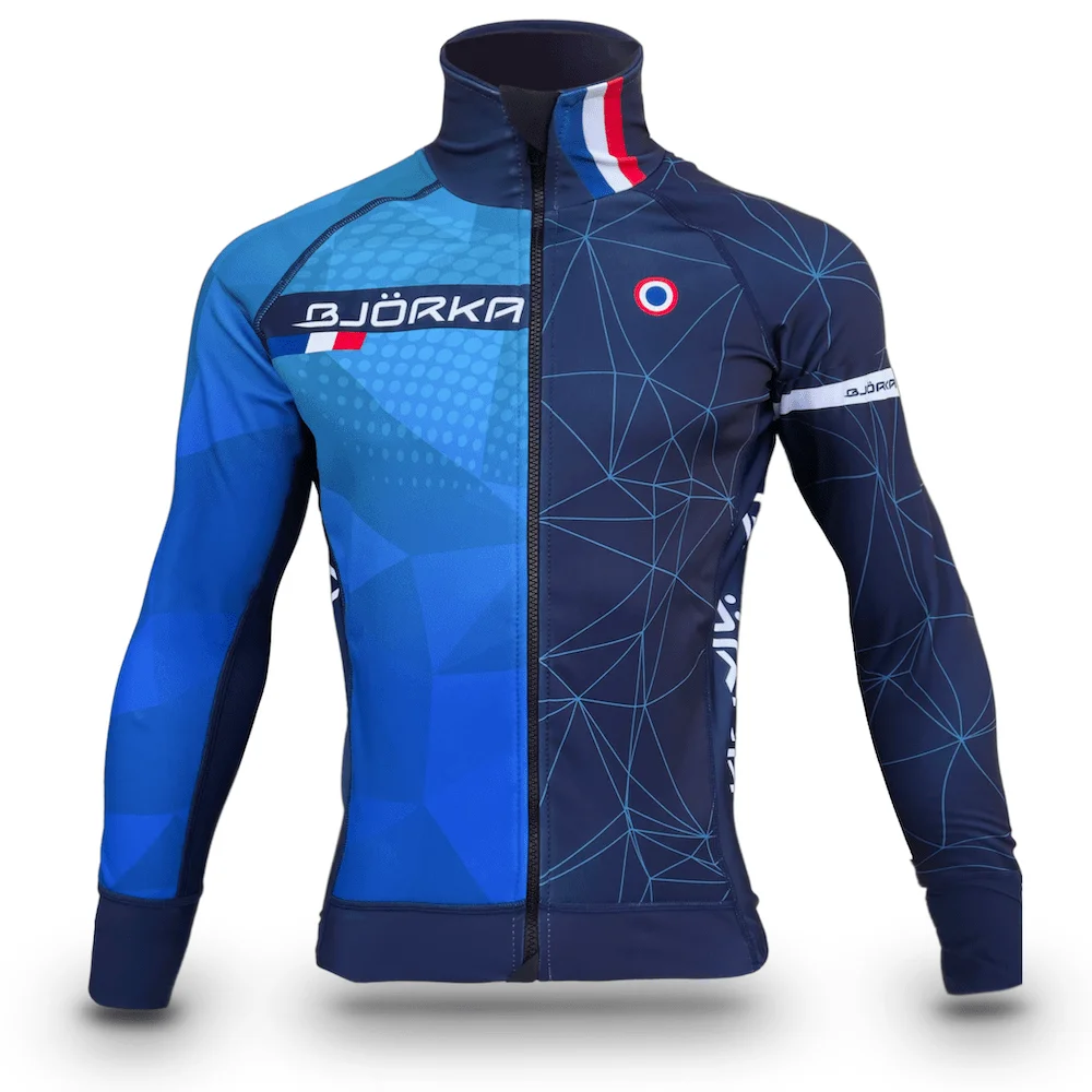BJORKA Winter Cycling Thermal Fleece Long Sleeve Jerseys Chamarras De Hombres Men's Pro Team Bicycle Jackets 3 Rear Pockets Coat