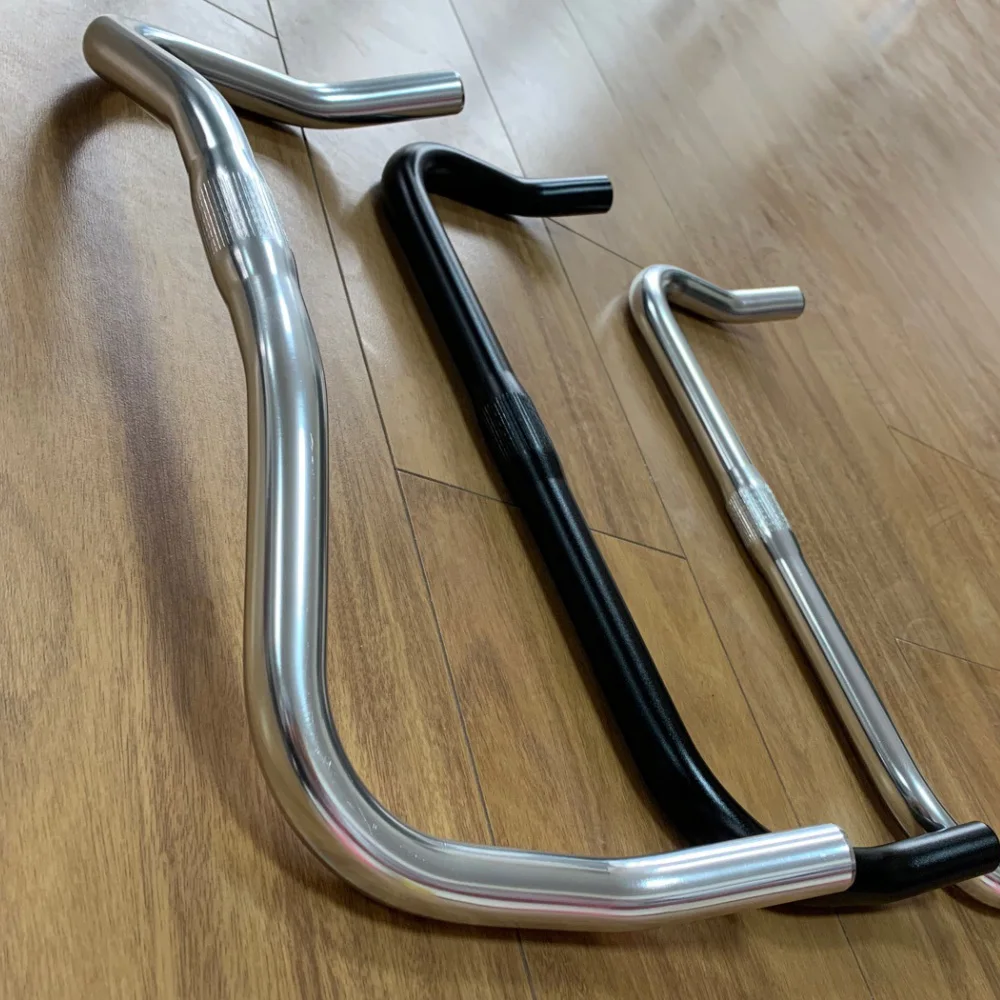 Bike Handlebar Rest Bend Bar Aluminum Alloy 22.2 *25.4*420mm Single Speed Bike Track Fixed Gear Road Bicycle bullhorn Handlebar