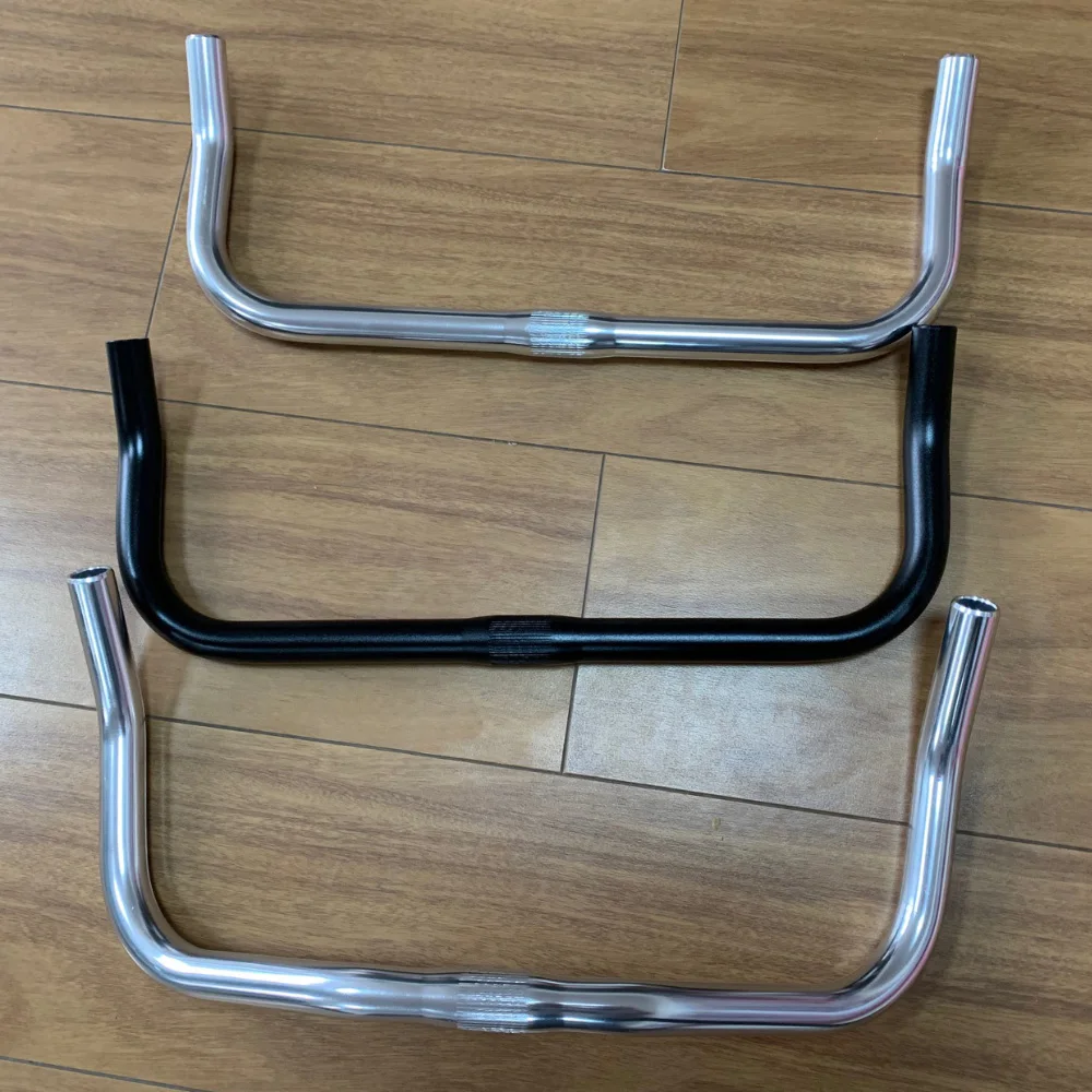 Bike Handlebar Rest Bend Bar Aluminum Alloy 22.2 *25.4*420mm Single Speed Bike Track Fixed Gear Road Bicycle bullhorn Handlebar