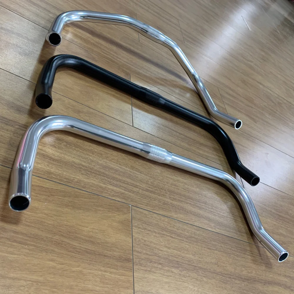 Bike Handlebar Rest Bend Bar Aluminum Alloy 22.2 *25.4*420mm Single Speed Bike Track Fixed Gear Road Bicycle bullhorn Handlebar