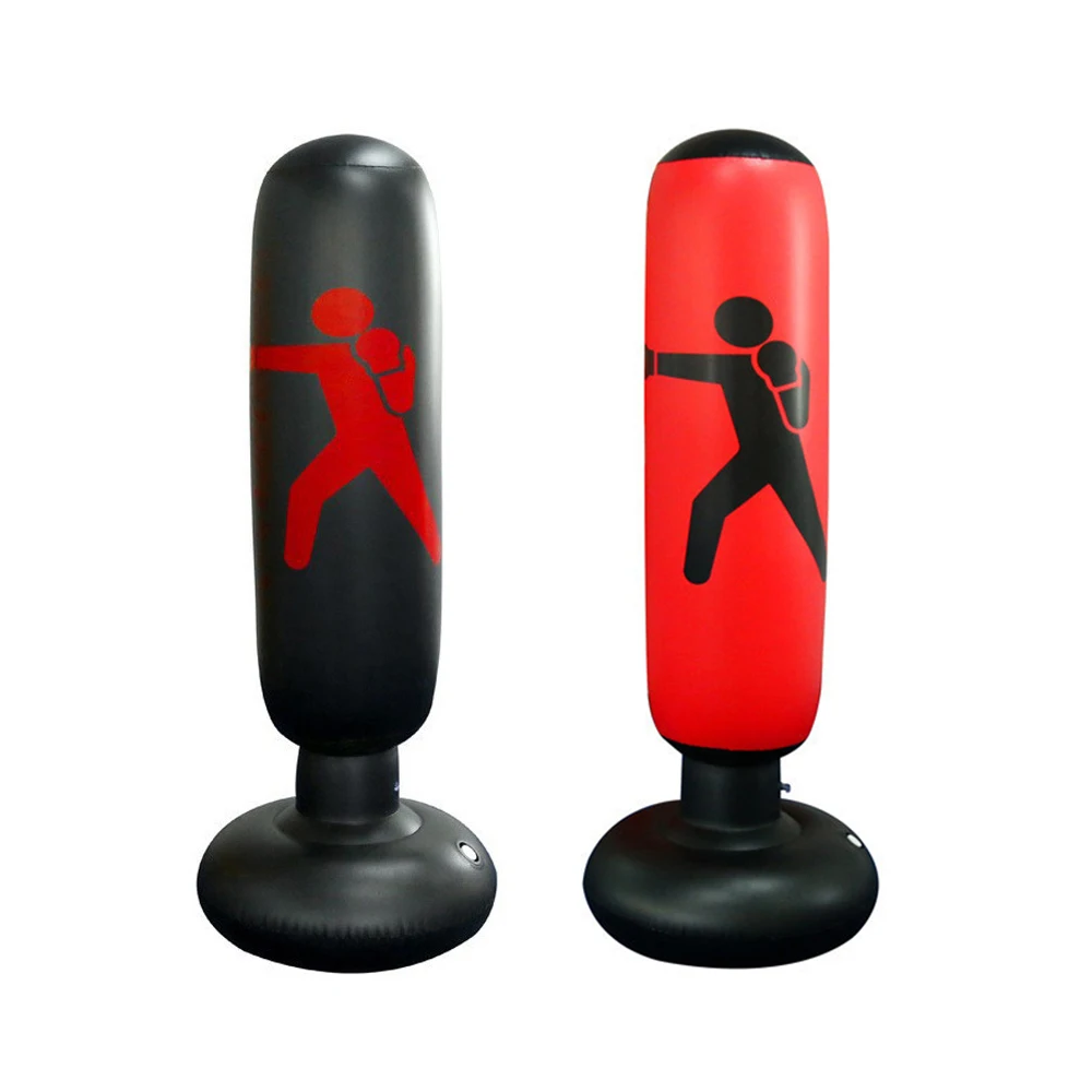 Inflatable Punching Bag for Kids and Adults 63" High Boxing Blow Up Bop Bag Freestanding Punch Bag Gift Set