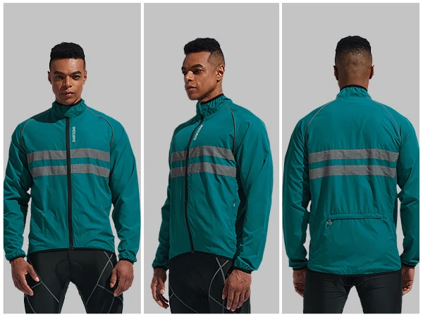 WOSAWE Men Cycling Windbreaker MTB Bicycle Long Sleeve Coat Water Resistant Outdoor Sport Jersey Bike Jacket Cycling Clothing