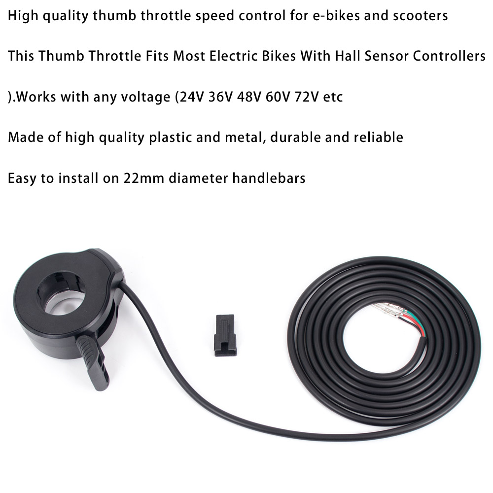 Electric Bike Thumb Throttle for Electric Bike Scooter Speed Control Finger Throttle Universal Accelerator Accessories