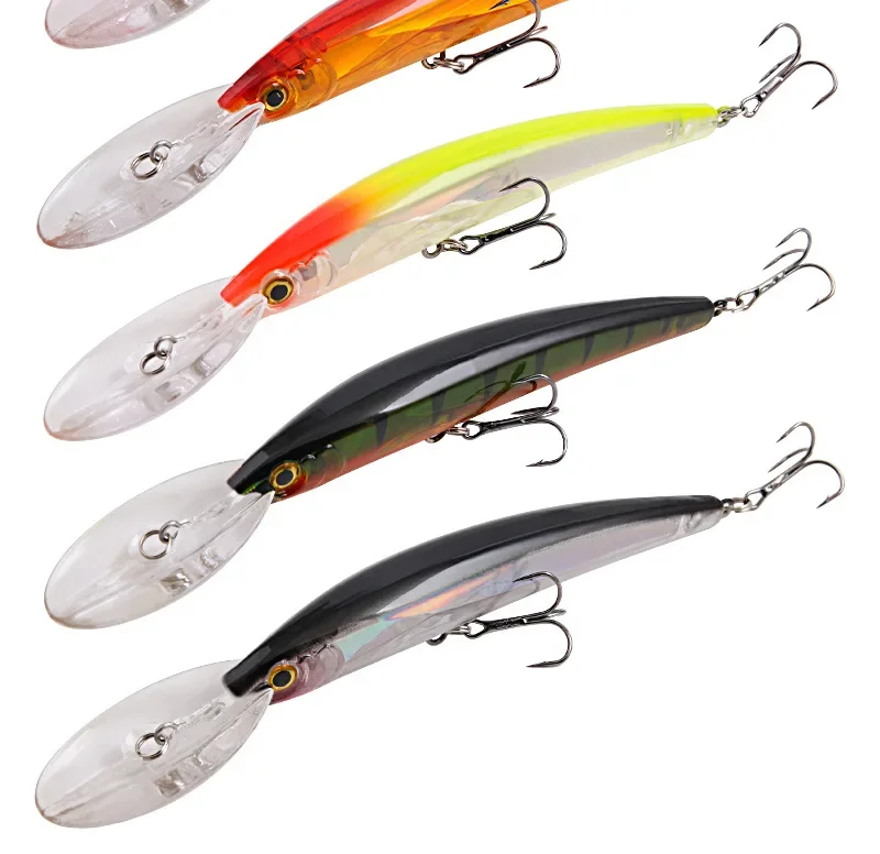 1Pcs Big Minnow 17cm 23g Wobblers Fishing Lures Deep Diving Artificial Hard Bait Trolling Boat Sea Bass Pike Fishing Acesssories