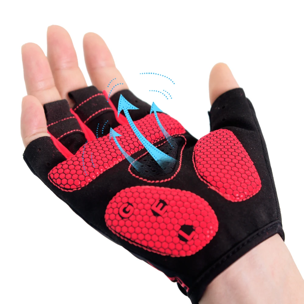 Cycling Gloves Bike Gloves 5MM Gel Pad Biking Gloves Half Finger Road MTB Bicycle Gloves for Workout/Motorcycle/Training/Outdoor