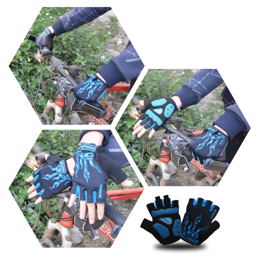 Cycling Gloves Bike Gloves 5MM Gel Pad Biking Gloves Half Finger Road MTB Bicycle Gloves for Workout/Motorcycle/Training/Outdoor