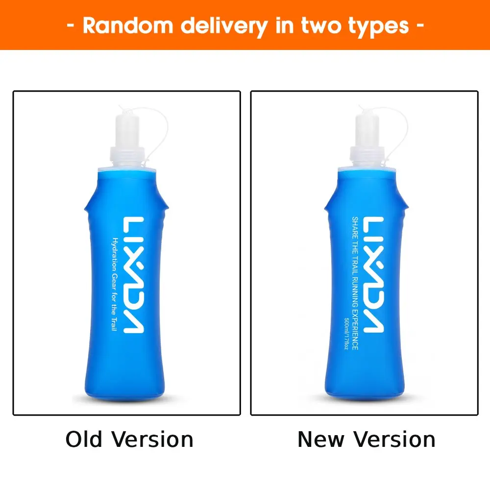 500mml / 300ml Outdoor Sport Camping Running Sport Bicycle Soft Water Bottle Folding TPU Soft Flask Water Bag