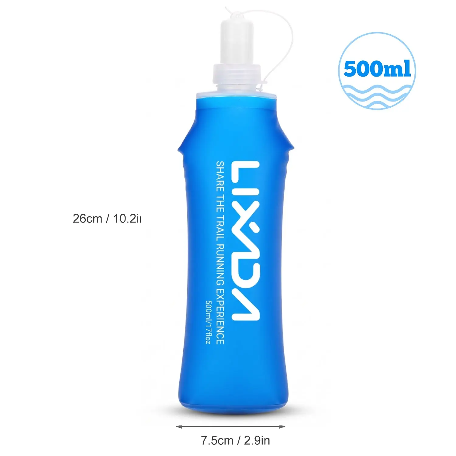 500mml / 300ml Outdoor Sport Camping Running Sport Bicycle Soft Water Bottle Folding TPU Soft Flask Water Bag