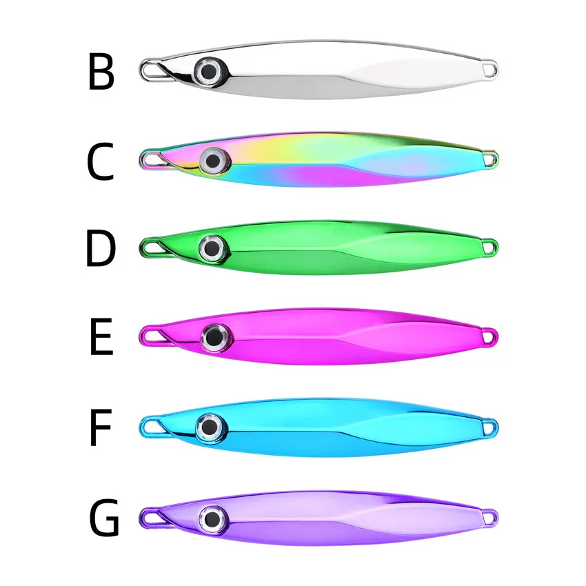 1pcs Sinking Metal Jig Fishing Lure 80g 60g 40g 30g 20g 15g 10g Crankbait Jig Spoon Wobbler Bait Sea Fishing Lures Pesca