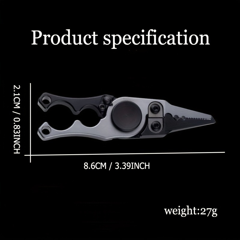 1 PCS Durable Aluminum Alloy Fishing Pliers with Gyro and Tungsten Steel Blade for Easy Catches Fishing Equipment Fishing Tools