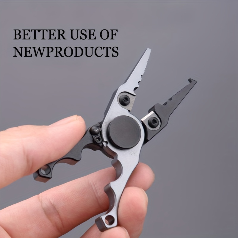 1 PCS Durable Aluminum Alloy Fishing Pliers with Gyro and Tungsten Steel Blade for Easy Catches Fishing Equipment Fishing Tools