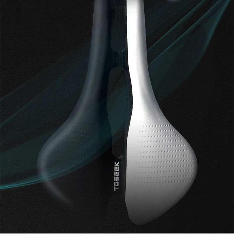 TOSEEK MTB Road Bike Saddle Ultralight 185g Racing Seat Hollow Ergonomic Design Cr-mo Seat Rail Saddle Bicycle Parts 7 Colors