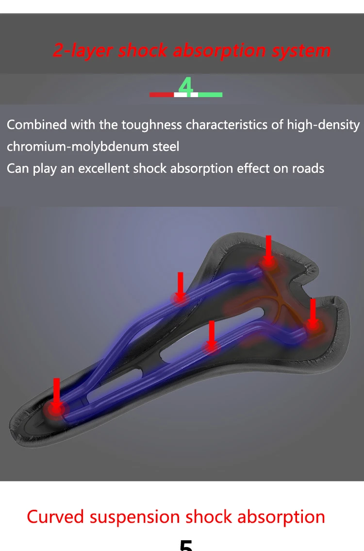 TOSEEK MTB Road Bike Saddle Ultralight 185g Racing Seat Hollow Ergonomic Design Cr-mo Seat Rail Saddle Bicycle Parts 7 Colors