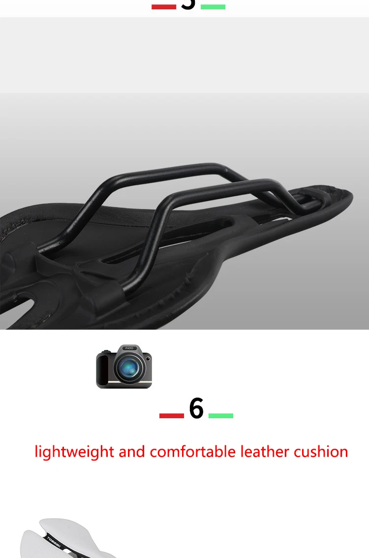 TOSEEK MTB Road Bike Saddle Ultralight 185g Racing Seat Hollow Ergonomic Design Cr-mo Seat Rail Saddle Bicycle Parts 7 Colors