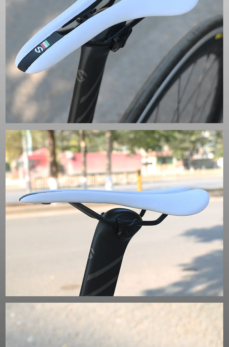 TOSEEK MTB Road Bike Saddle Ultralight 185g Racing Seat Hollow Ergonomic Design Cr-mo Seat Rail Saddle Bicycle Parts 7 Colors