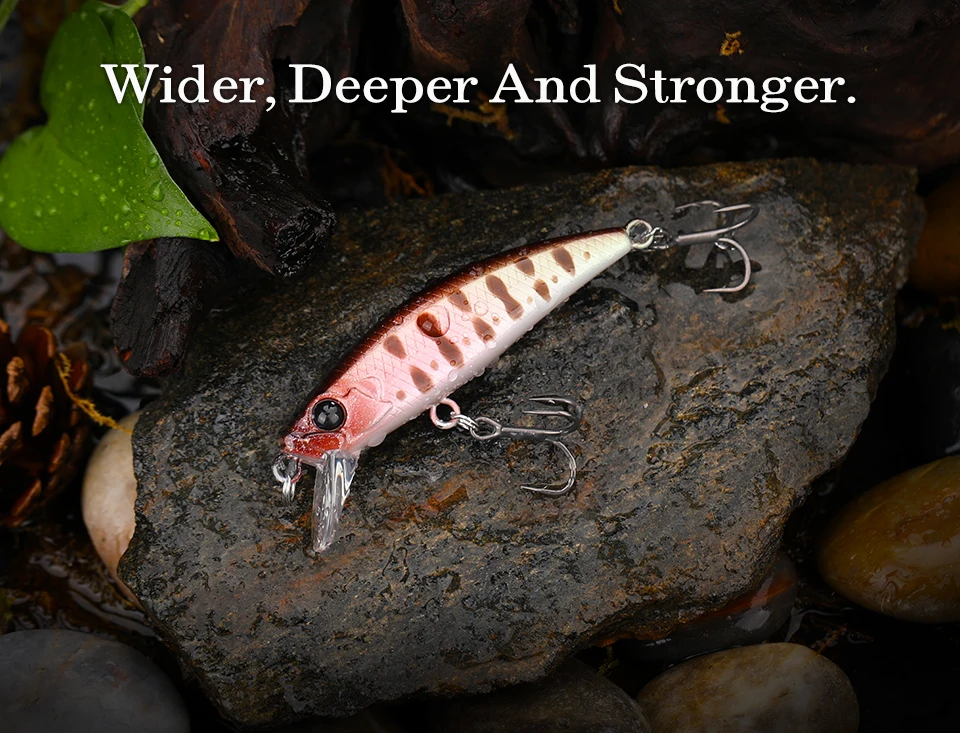TSURINOYA Intruder 51S Sinking Minnow Stream Fishing Lure 51mm 5.8g Artificial Hard Bait For Trout Ajing Jerkbait River Baits