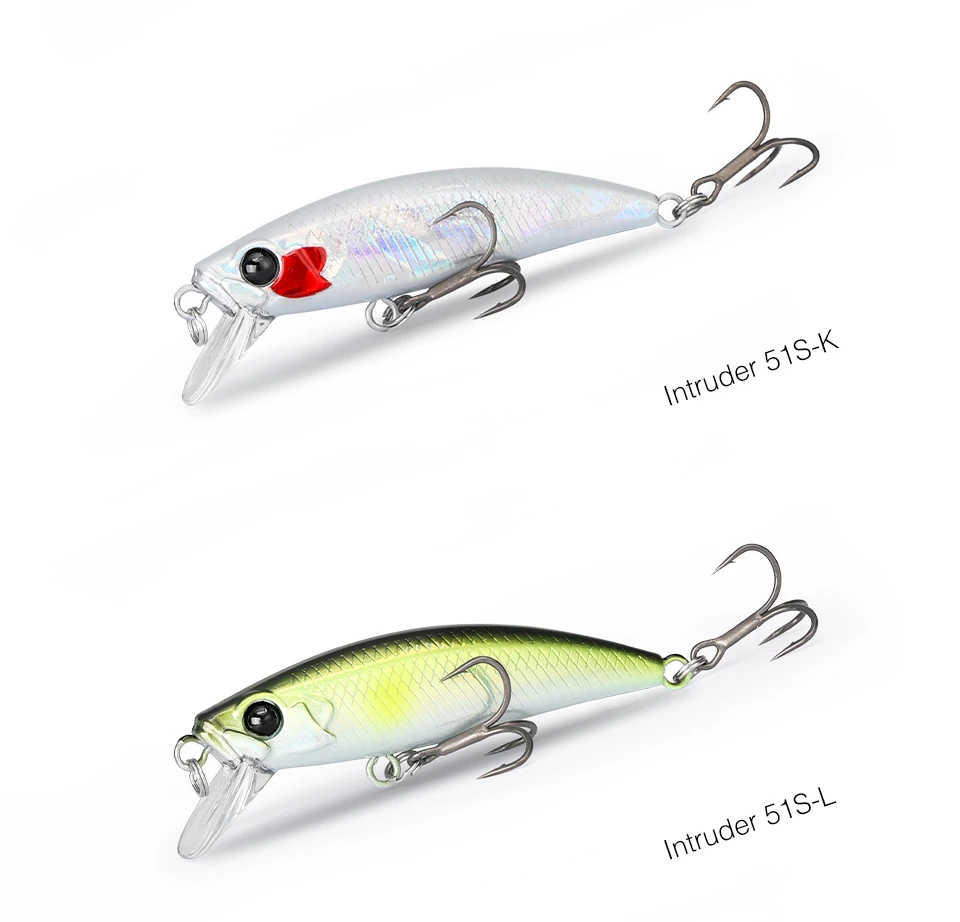 TSURINOYA Intruder 51S Sinking Minnow Stream Fishing Lure 51mm 5.8g Artificial Hard Bait For Trout Ajing Jerkbait River Baits