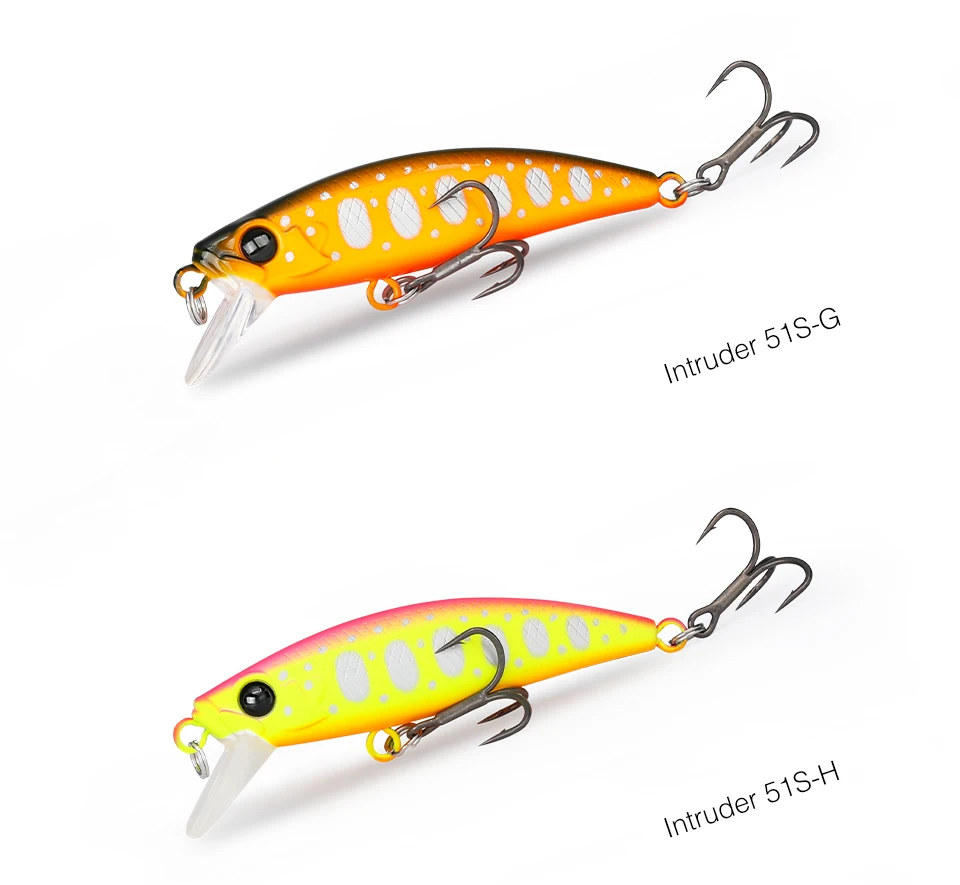 TSURINOYA Intruder 51S Sinking Minnow Stream Fishing Lure 51mm 5.8g Artificial Hard Bait For Trout Ajing Jerkbait River Baits
