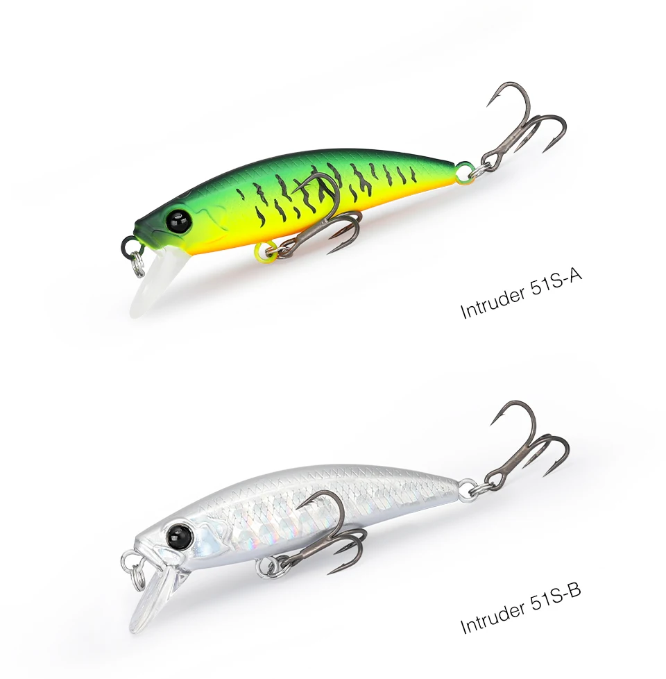 TSURINOYA Intruder 51S Sinking Minnow Stream Fishing Lure 51mm 5.8g Artificial Hard Bait For Trout Ajing Jerkbait River Baits