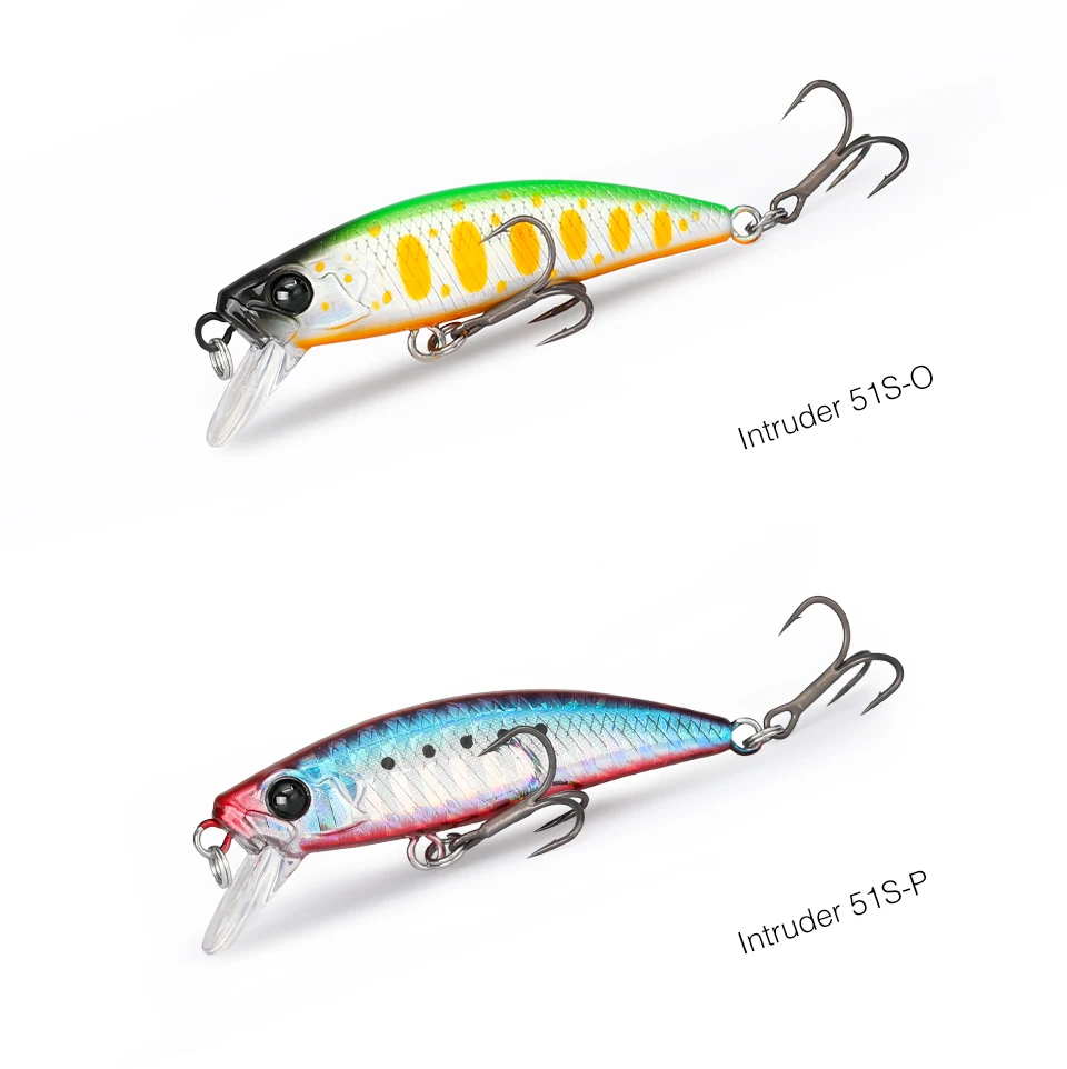 TSURINOYA Intruder 51S Sinking Minnow Stream Fishing Lure 51mm 5.8g Artificial Hard Bait For Trout Ajing Jerkbait River Baits