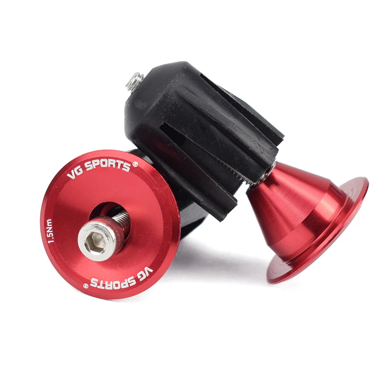 VG sports 1 pair Bike Grip Handle Bar End Cap Aluminium Alloy MTB Handlebar Grips Plugs Caps for Bicycle Handlebar Accessories