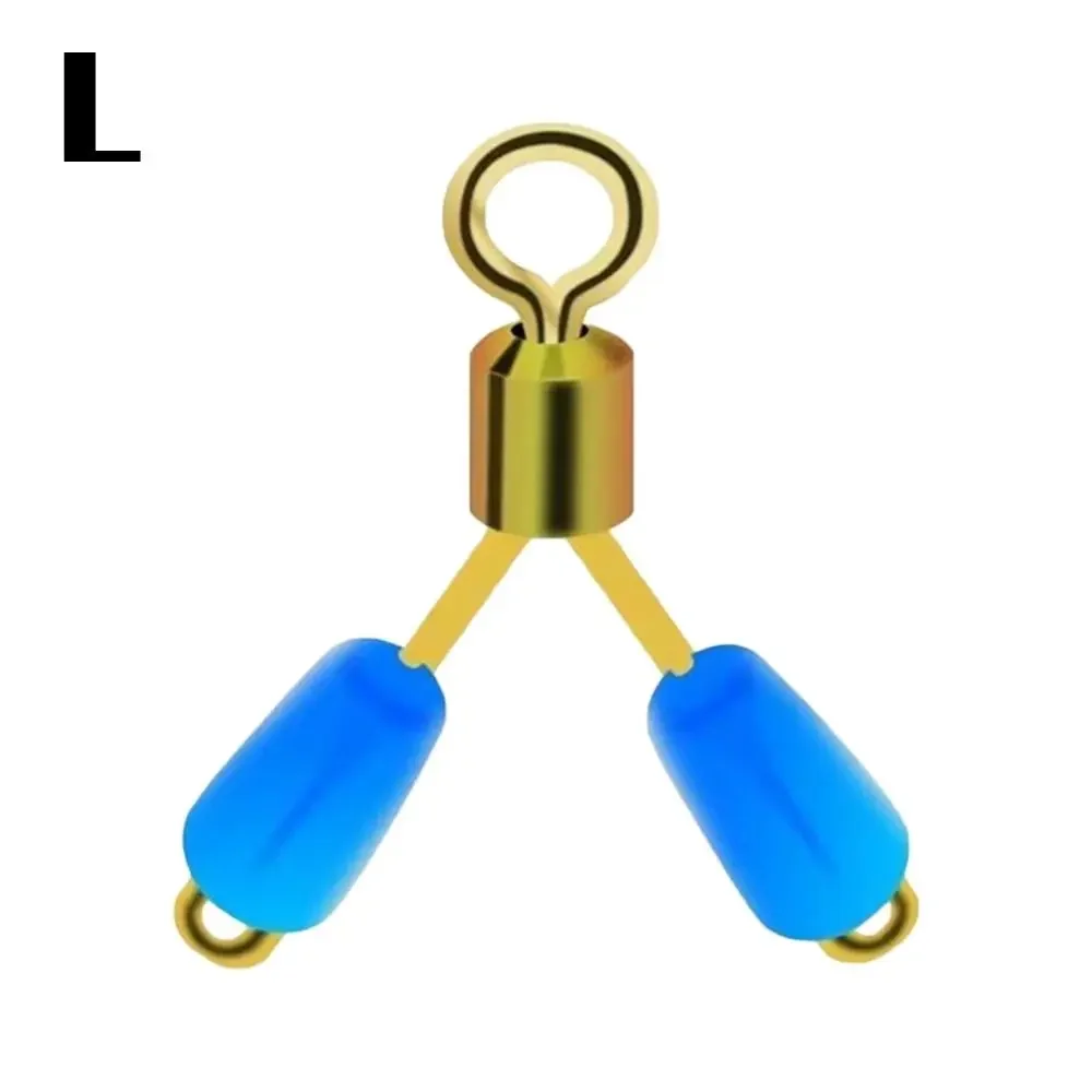 10pcs Y-Shaped Swivel Ring for Space Beans Double Hooks Fishing Line Contactor Fishing Accessories Fishing Tools